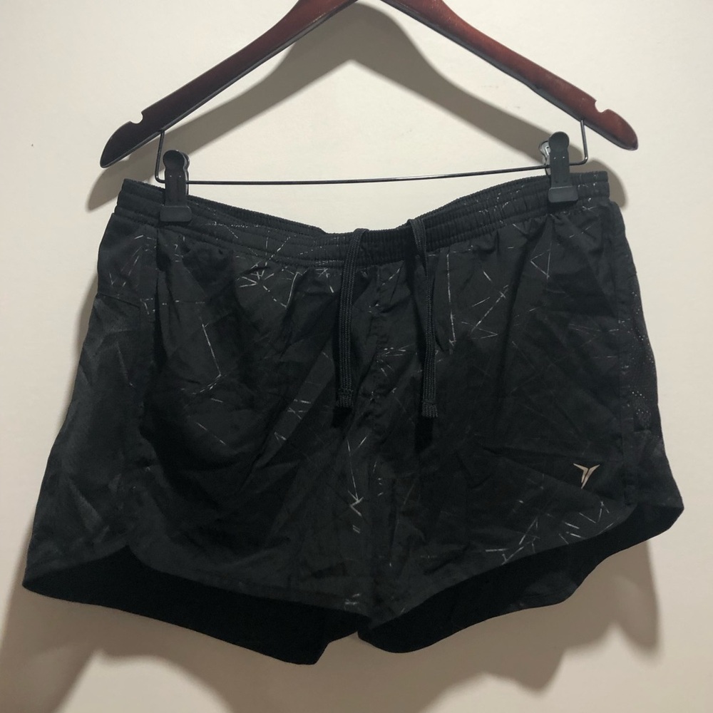 Old Navy Black Athletic Running Shorts with Subtle Reflective Accent
